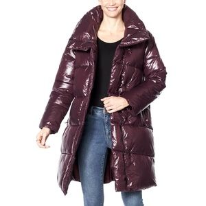 Avec Les Filles Puffer Jacket Sangria Size XS Long Puffer Parka Jacket